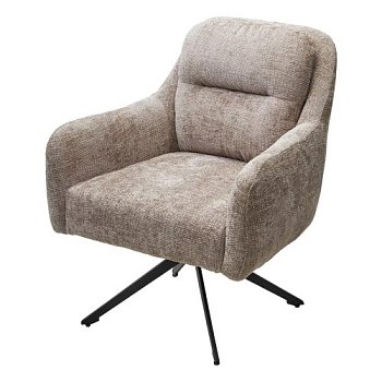 Полукресло на металлокаркасе мягкое с подлокотниками бежевое (арт 33980) - Фото 2