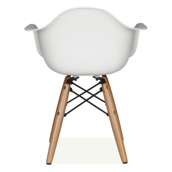 Полукресло с подлокотниками белое пластиковое eames (арт 29401) Фото 2