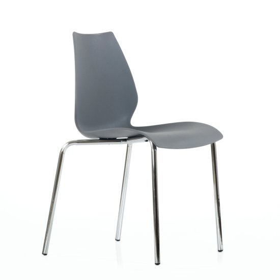 Стул металлический хромированный серый (арт 2378) Фото 3
