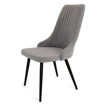 Стул на металлокаркасе мягкий из велюра современный (арт 22786) - Фото 2