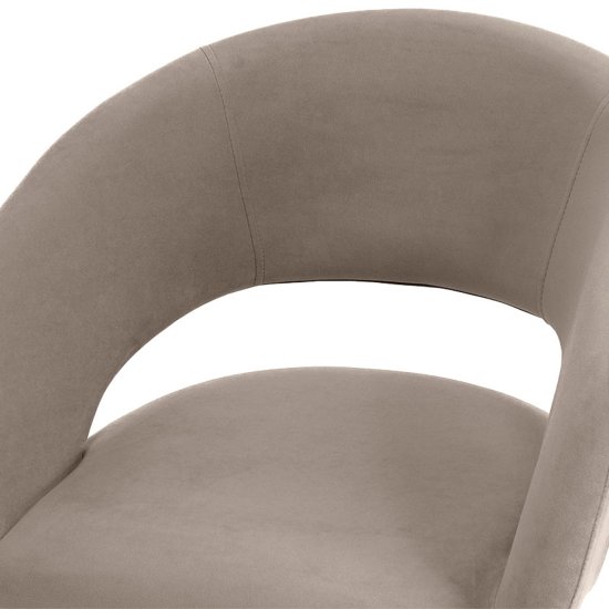 Стул мягкий слоновая кость велюровый (арт 33605) Фото 6