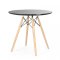 Стол обеденный дизайнерский черный круглый D-80 см eames (арт 16408)