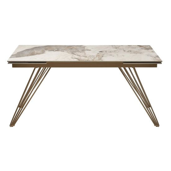 Стол дизайнерский раздвижной с керамическим покрытием (арт 32341) Фото 8