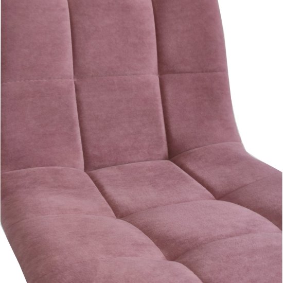 Стул с белыми ножками мягкий розовый (арт 16081) Фото 5