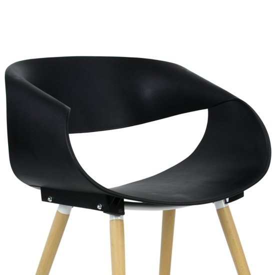 Стул деревянный черный пластиковый (арт 2336) Фото 2