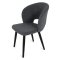 Стул на металлокаркасе серый из велюра (арт 26894)