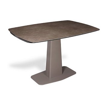 Обеденный стол раздвижной керамический на одной ножке 120 см (арт 11111) - Фото 2