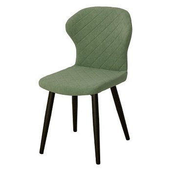 Стул с черными ножками мягкий из велюра (арт 19384) - Фото 2