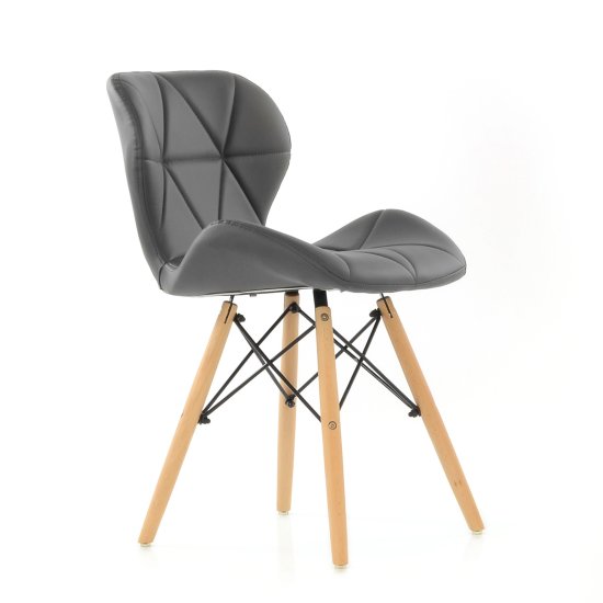 Стул дизайнерский мягкий серый eames (арт 5648) Фото 3