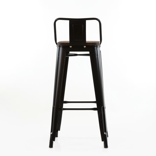 Барный стул дизайнерский ножки черные черный tolix (арт 6694) Фото 4