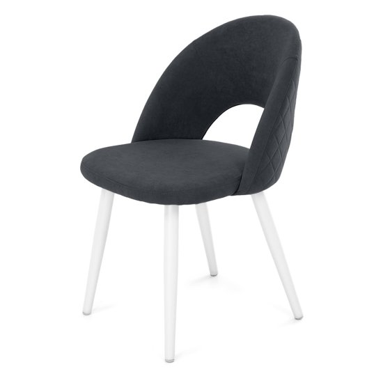 Стул мягкий серый с обивкой из велюра (арт 21647) Фото 5