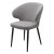 Стул на металлическом каркасе мягкий серый из велюра (арт 32607)