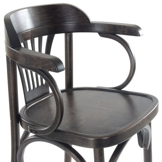 Стул полубарный с подлокотниками коричневый венский (арт 6327) Фото 3