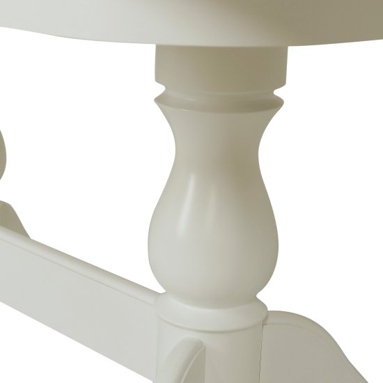 Обеденный стол раскладной белый в классическом стиле (арт 31338) Фото 4