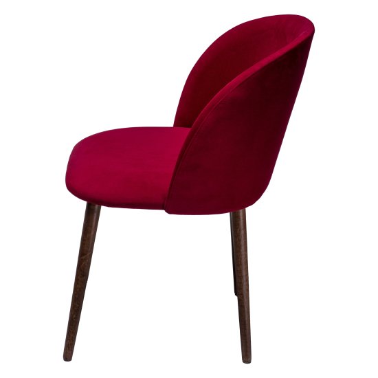 Стул кухонный с мягкой обивкой красный велюровый (арт 27462) Фото 3