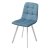 Стул для кухни на металлическом каркасе мягкий голубой (арт 33900)