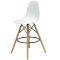 Барный стул дизайнерский деревянный белый пластиковый eames (арт 2312)