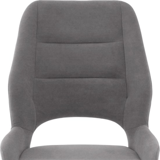 Полубарный стул мягкий серый из велюра современный (арт 35539) Фото 8
