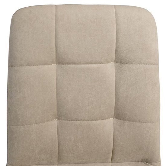 Стул на металлокаркасе мягкий кремовый из велюра (арт 18488) Фото 7