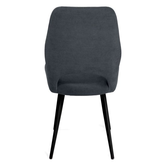Стул с мягким сидением серый из велюра (арт 35464) Фото 6
