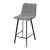 Барный стул серый с обивкой из велюра (арт 15508)