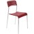 Стул на каркасе из металла с белыми ножками красный (арт 6673)