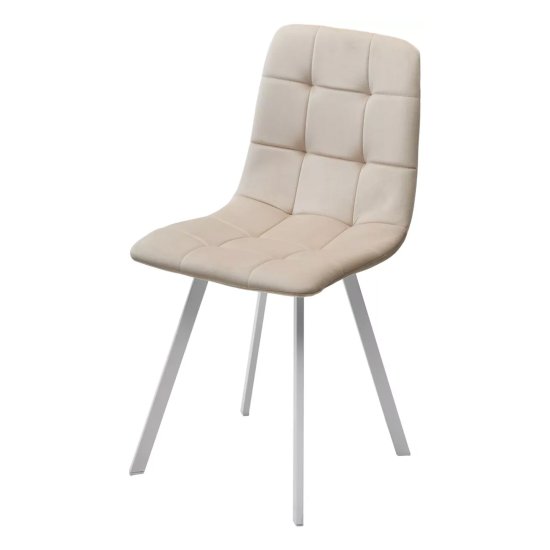 Стул мягкий бежевый из велюра (арт 33920) Фото 1