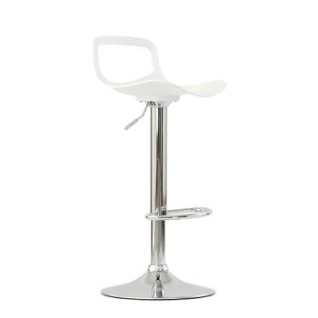 Стул барный хромированный белый регулируемый (арт 6450) - Фото 2