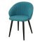 Стул металлический голубой с обивкой из велюра (арт 23315)