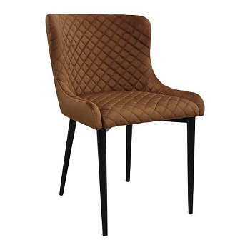 Стул с мягким сидением оранжевый из бархата (арт 15127) - Фото 2