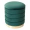 Пуфик мягкий зеленый с обивкой из велюра (арт 15861)