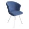 Стул на металлическом каркасе синий (арт 31753)