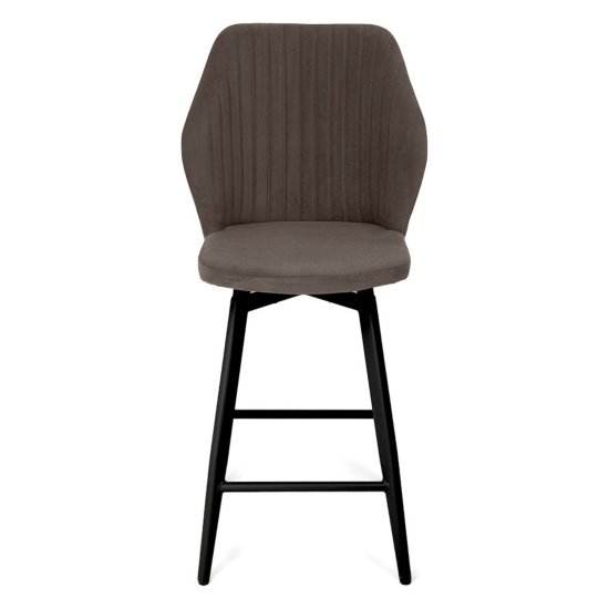 Стул барный на металлокаркасе мягкий из велюра (арт 35434) Фото 5