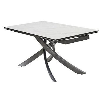 Стол со столешницей из керамики под мрамор на одной ноге (арт 33371) - Фото 2