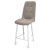 Стул барный на металлокаркасе мягкий бежевый велюровый (арт 20820)