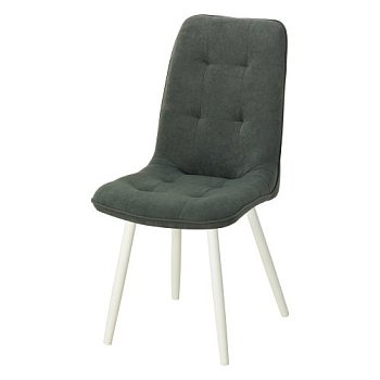 Стул металлический мягкий серый с обивкой из велюра (арт 20277) - Фото 2