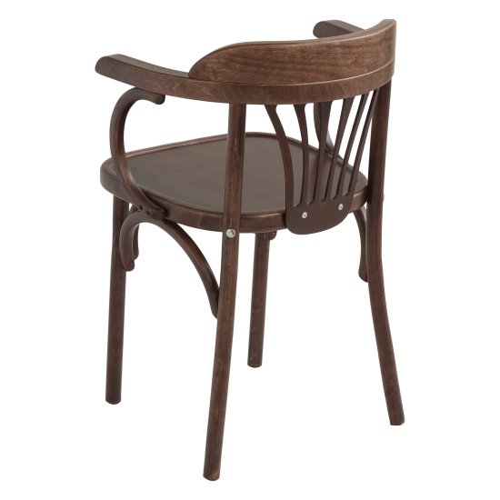Стул с подлокотниками коричневый венский (арт 1853) Фото 2
