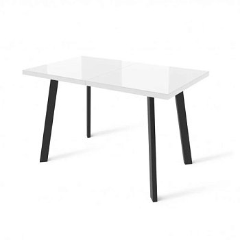 Стол раскладной стеклянный белый 120 см (арт 30788) - Фото 2
