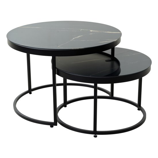 Журнальный стол дизайнерский круглый черный (арт 15001) Фото 1