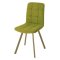 Стул с мягким сидением зеленый из велюра современный (арт 18721)