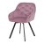 Стул-кресло мягкий с подлокотниками розовый велюровый (арт 10574)