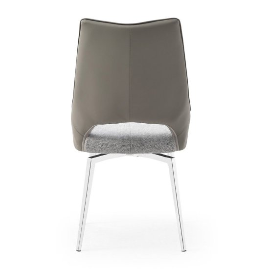 Стул для кухни дизайнерский мягкий серый (арт 28608) Фото 6