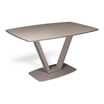 Стол раскладной стеклянный на одной ножке современный (арт 11260) - Фото 2