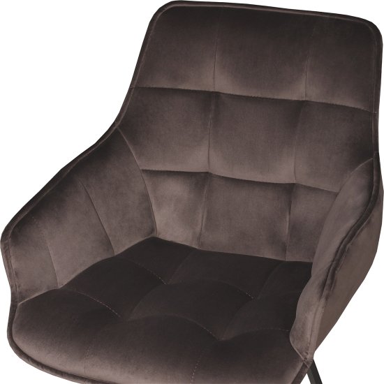 Стул-кресло металлический мягкий с подлокотниками черный (арт 20299) Фото 3