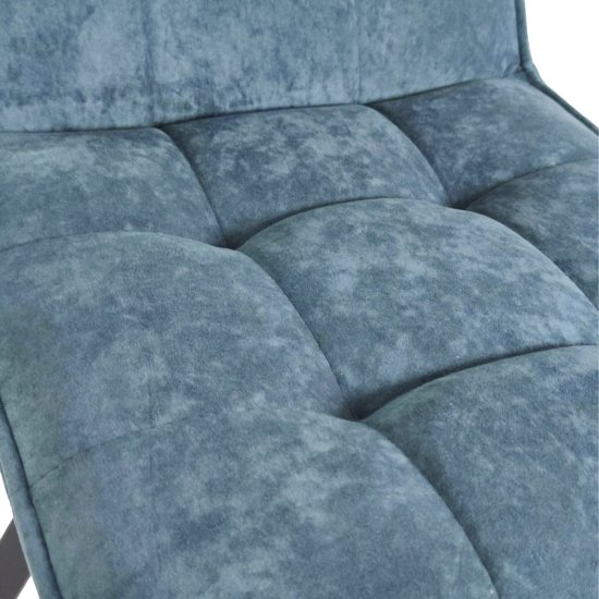 Стул на металлокаркасе с мягкой обивкой голубой (арт 28823) Фото 3