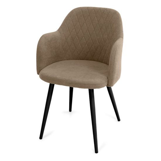 Стул-кресло с черными ножками мягкий велюровый (арт 27344) Фото 5