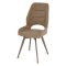 Стул на металлокаркасе мягкий бежевый из велюра (арт 35459)