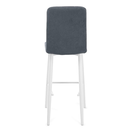 Барный стул металлический серый велюровый (арт 18883) Фото 2