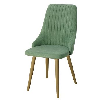 Стул мягкий зеленый из велюра современный (арт 22886) - Фото 2