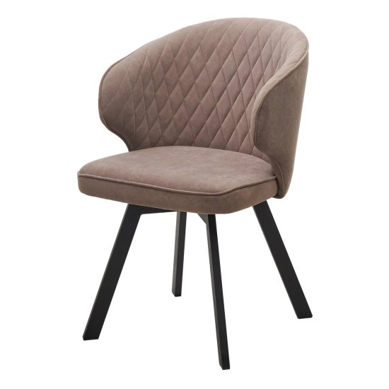 Стул на металлическом каркасе бежевый велюровый (арт 30766) Фото 1